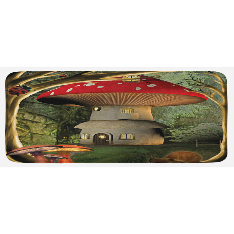 Tapis de cuisine champignon
