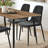 Izzat 4-Person Dining Set with 47" D Rectangular Table and Chenille Chairs-2050251726
