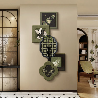 Green,Black Free Form Sandstone Wall art