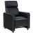 Warren Black Upholstered 4-Seater Home Theater With 3 Wedge Consoles