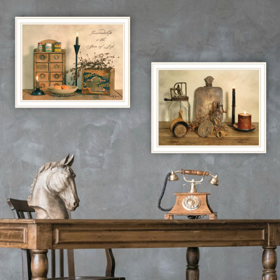 Art mural exquis 2 - «Friendship Is Spice Of Life», cadre blanc, décor de salon et de chambre à coucher, multicolore, bois + papier, 18 x 1 x 14, papier ornement chic pour maison de 5 lb, 5 lb,
