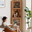 Vitrines en bois massif et verre Burlywood