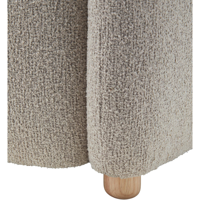 Ojal Modern Accent Chair, Beige Boucle