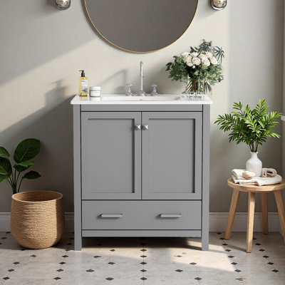 Meuble-lavabo 30 po avec lavabo simple