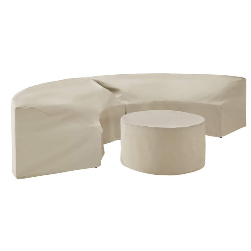 Outdoor Conversation Set Cover, Tan, 26" H x 82.63" W x 31.5" D
