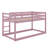 Twin-Size Tiered Floor Bunk Bed Complete With A Ladder For Convenient Climbing-1694211891