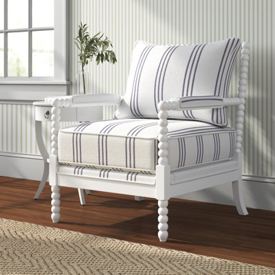 Herndon Upholstered Bobbin Accent Chair