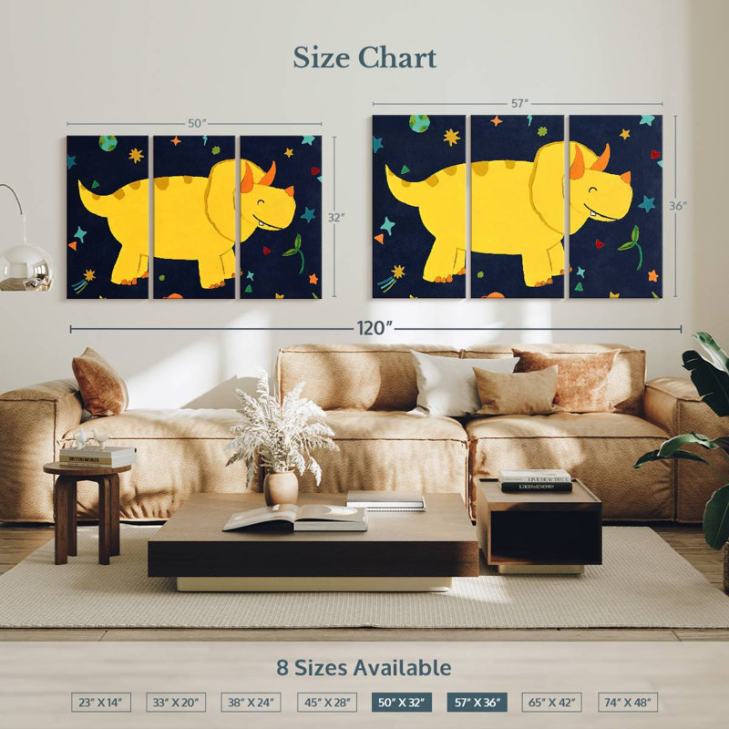 Starry Dinos II, 32" H x 50" W