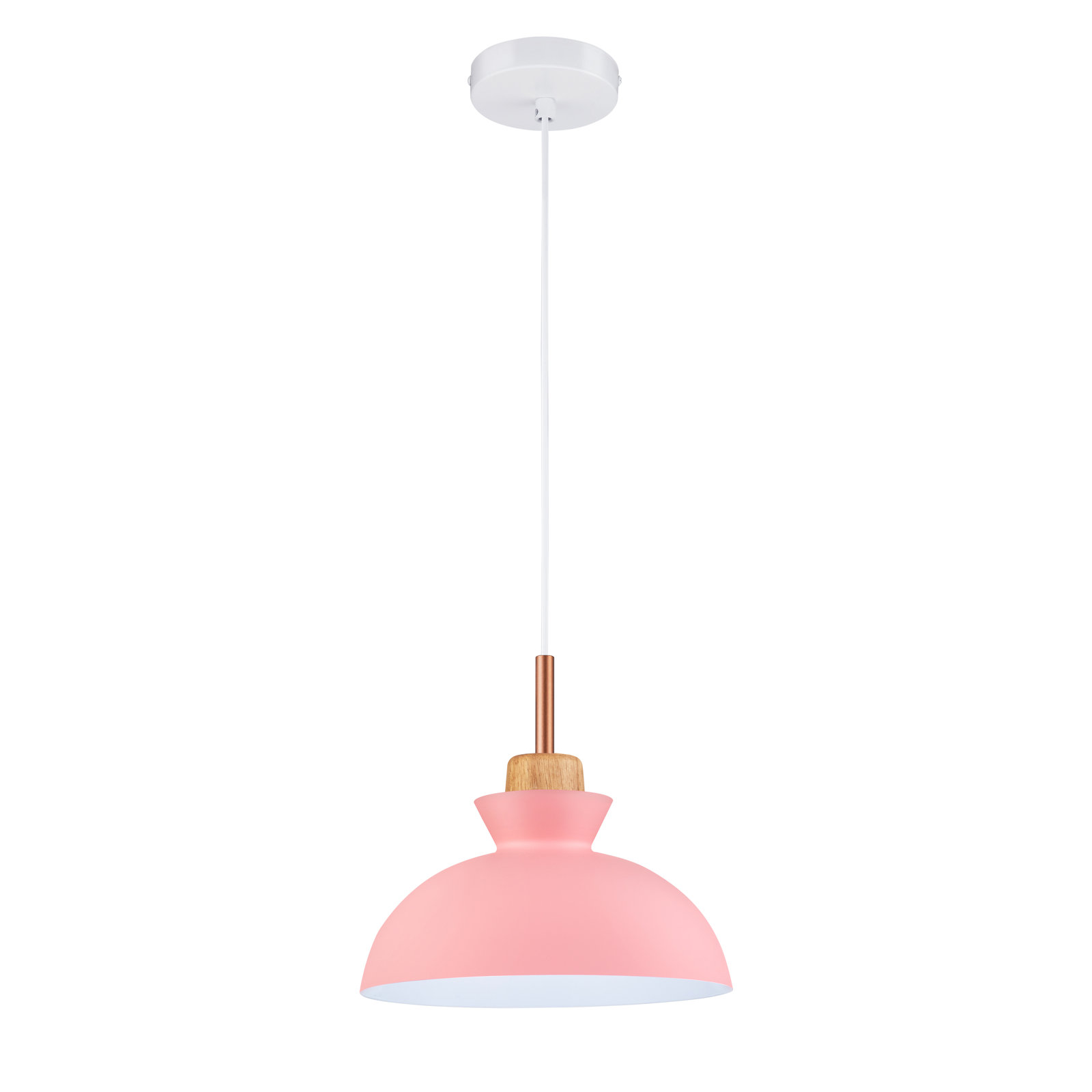 Ozma Dimmable Dome Single Light Pendant, Pink