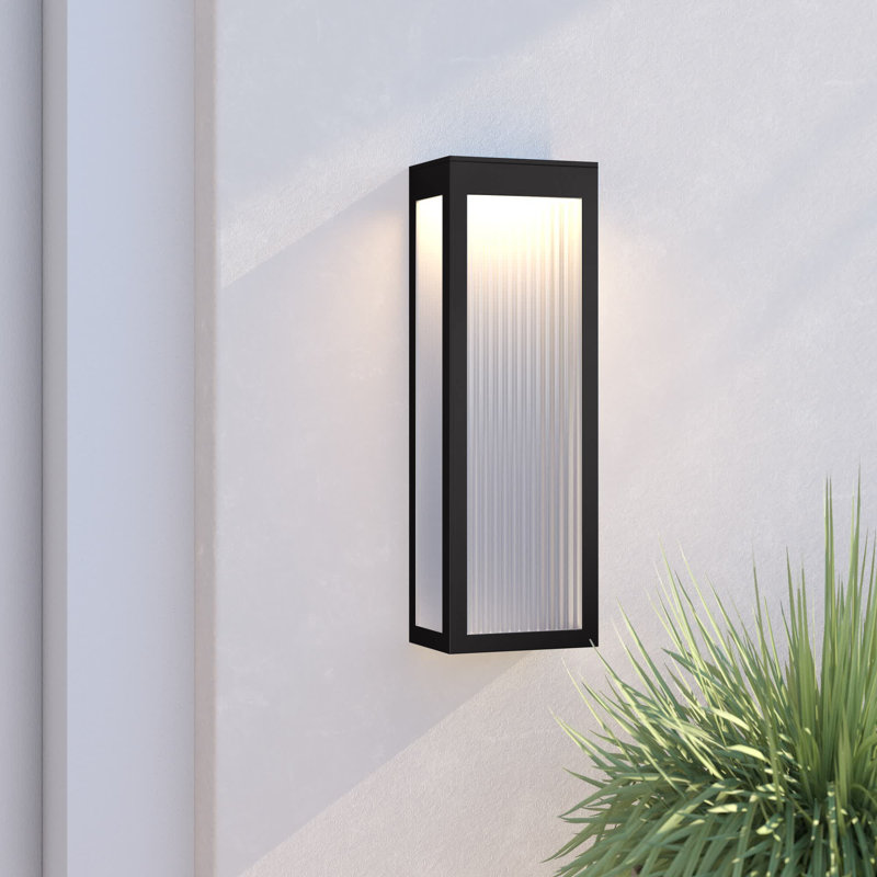 LED Wall Light, Black, 24" H x 6" W x 4" L