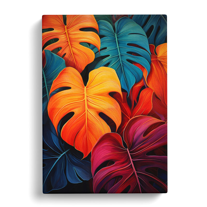 Tropical Leaf Romanticism - Art Prints - Wrapped Canvas, 50cm H x 35cm W x 3cm D