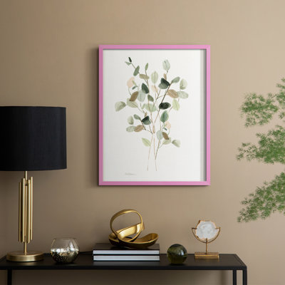 «Leafy Botanical I», reproduction encadrée - bois massif