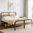 Heavy Duty Bed Frame With Wooden Headboard And Footboard-449326469