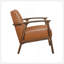 Fauteuil d'appoint rembourré confortable pour le salon, rehaussant le style intérieur.