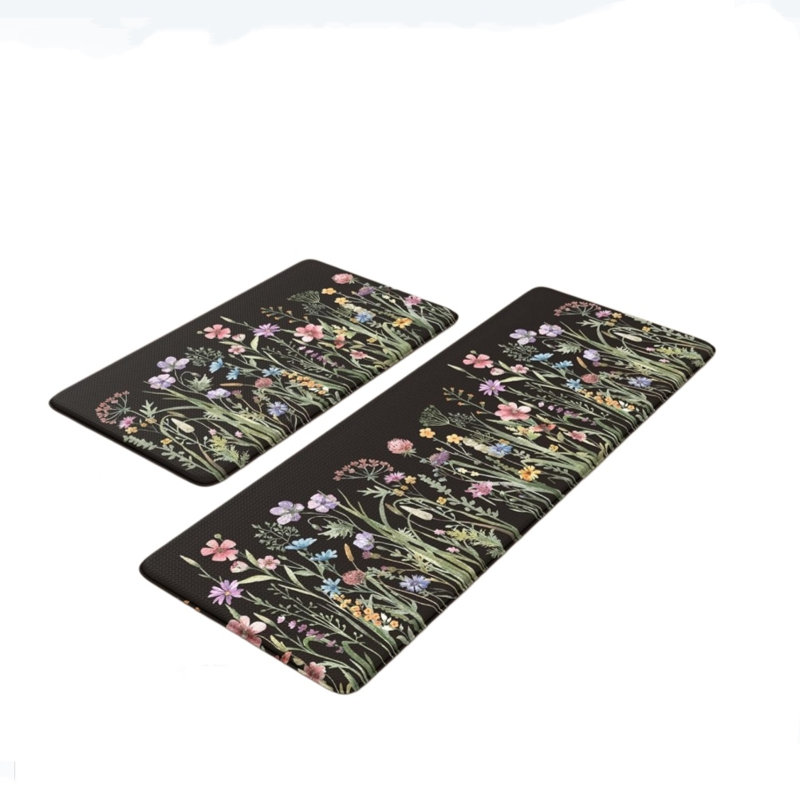 Floral Non-Skid Kitchen Mat