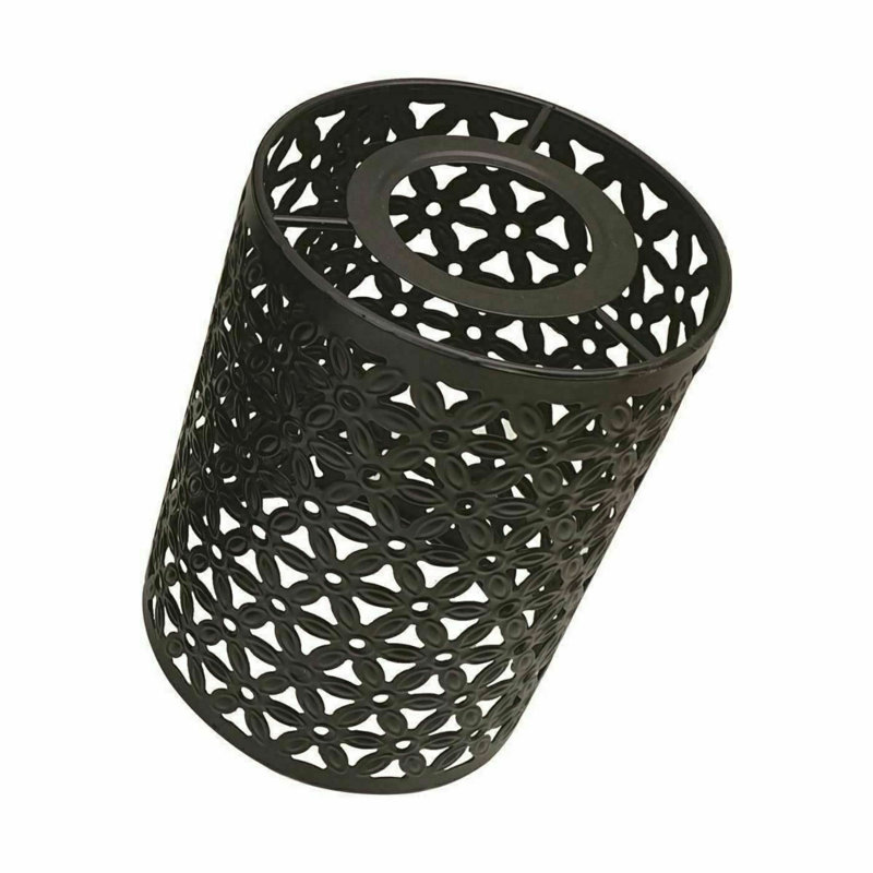 13.5cm H Metal Drum Lamp Shade ( Uno ), Black