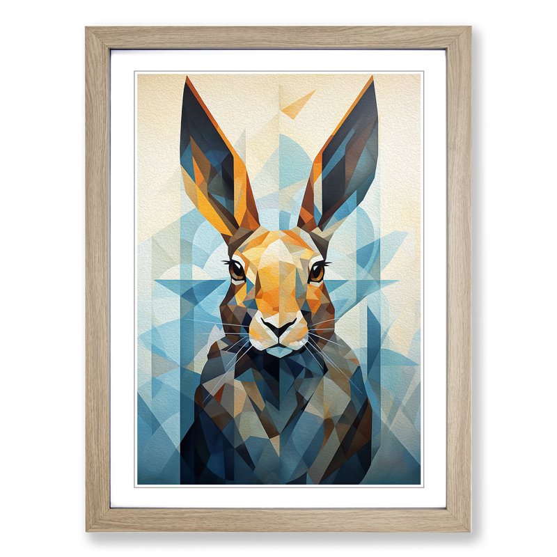 Hare Geometric - Framed Print