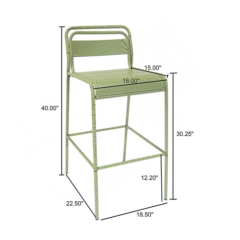 Tabouret d'extérieur, Vert, 2