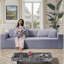 Canapé de 90 po sans os, canapé-lit 3 places en velours côtelé à assise profonde - sans assemblage, canapé en mousse sans cadre pour salon, chambre à coucher, appartement, dortoir, bureau-344933501