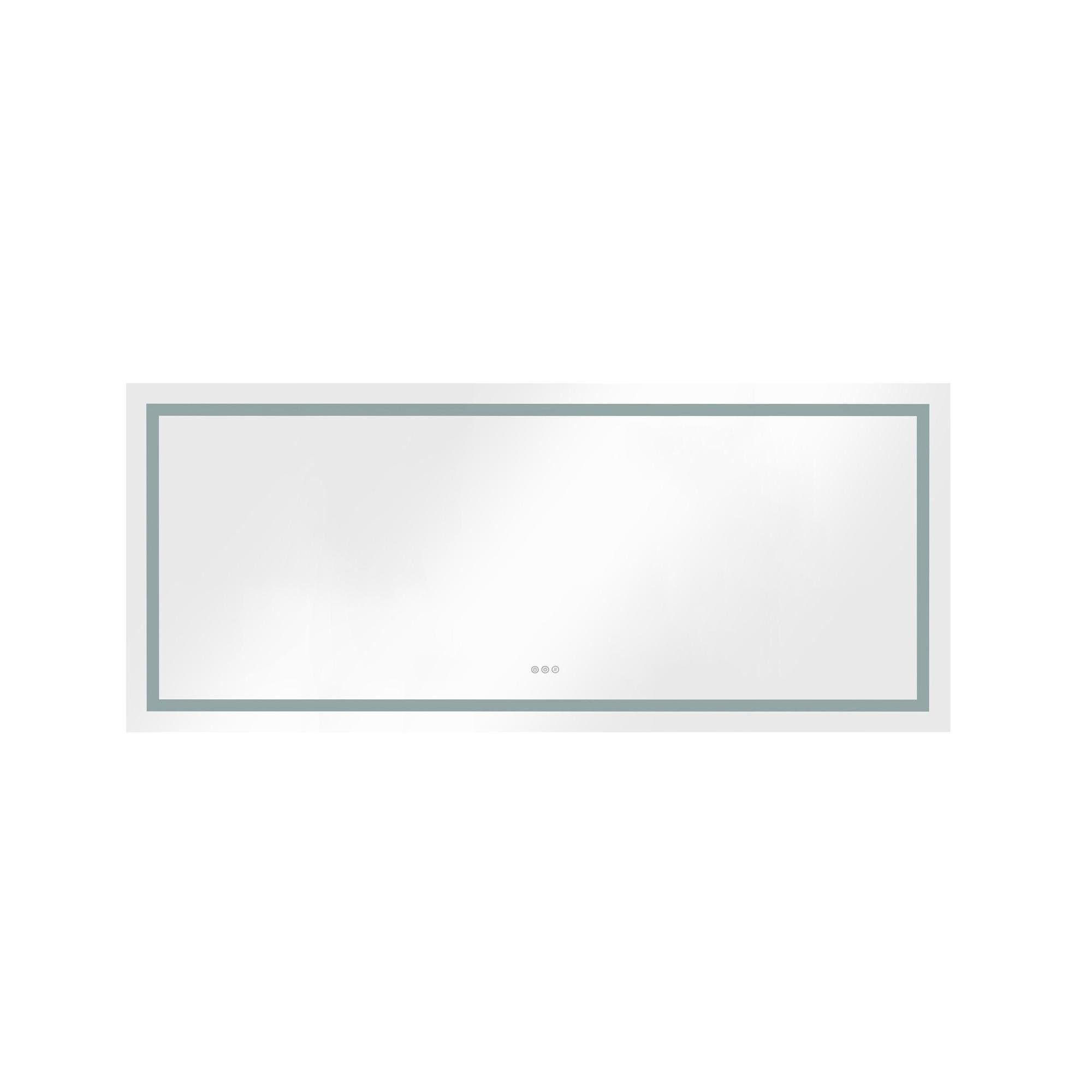 Orren Ellis LED Bathroom Mirror with Front and Backlight, Large ...