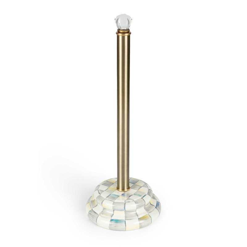Modern Sterling Check 3-Roll Free-Standing Toilet Tissue Holder