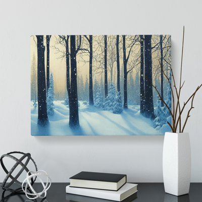 Bewitching Winter Forest - Wrapped Canvas
