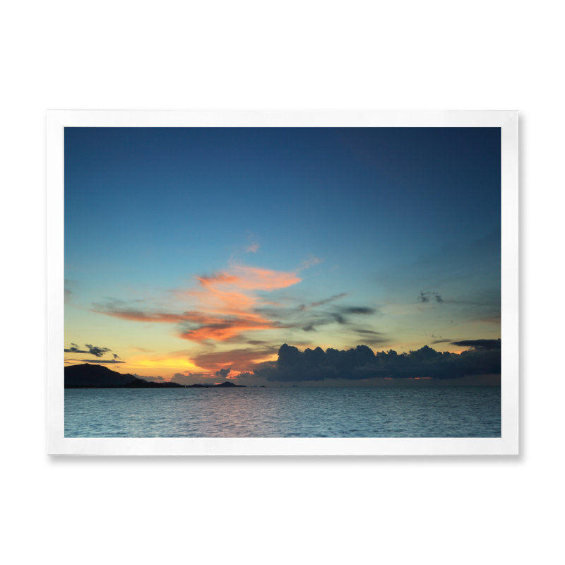 «Panoramic Cloud and Sky At Sunset», reproduction sur toile, H 8 po x l 12 po x P 1 po, Cadre de coin blanc fermé