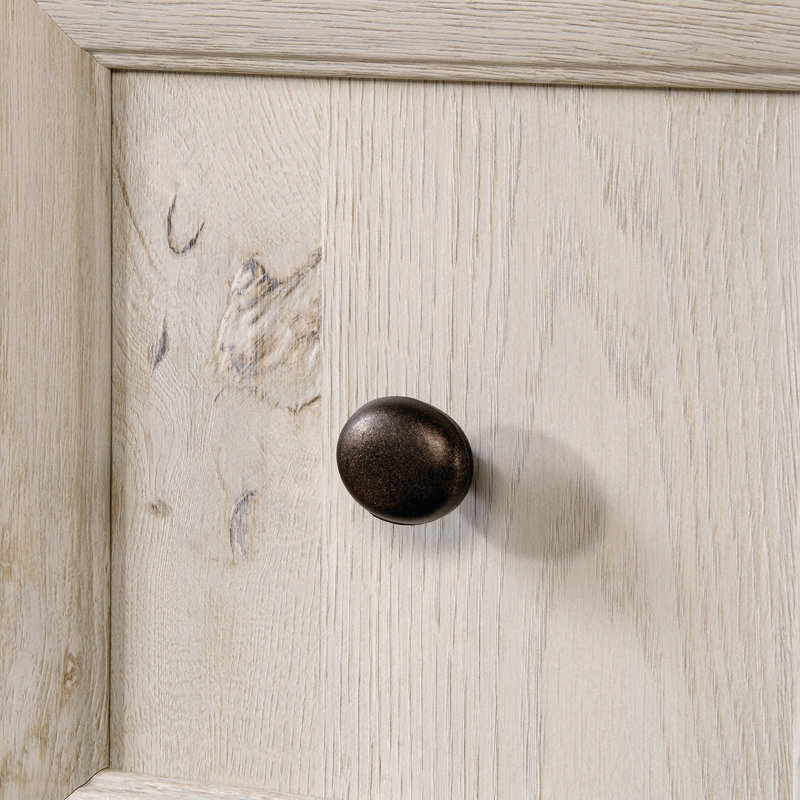 Bureau d'ordinateur Coastal avec plateau à clavier coulissant, finition grise