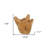 8" Natural Round Solid Wood Table Vase