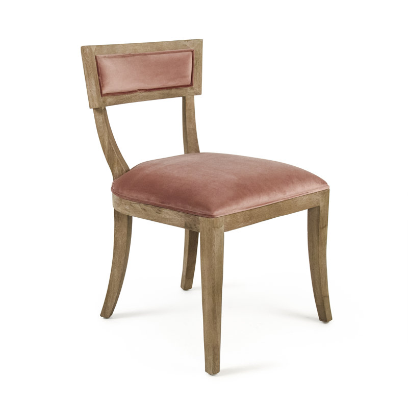 Gambrell 19'' H Velvet Upholstered Side Chair, Rose Velvet