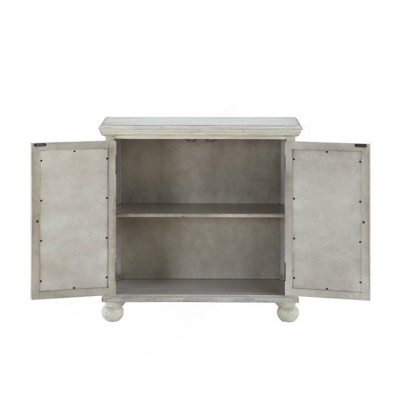 Armoire de rangement classique classique blanc antique 1Pc avec portes miroir