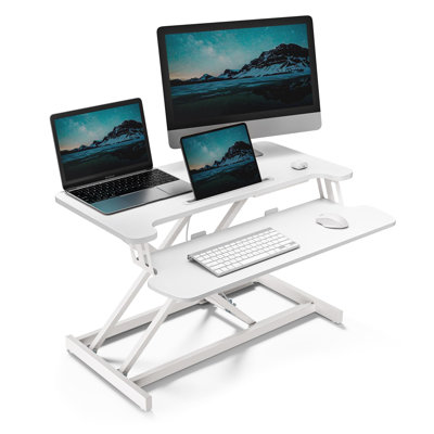 Adjustable Height Steel Standing Desk Converter
