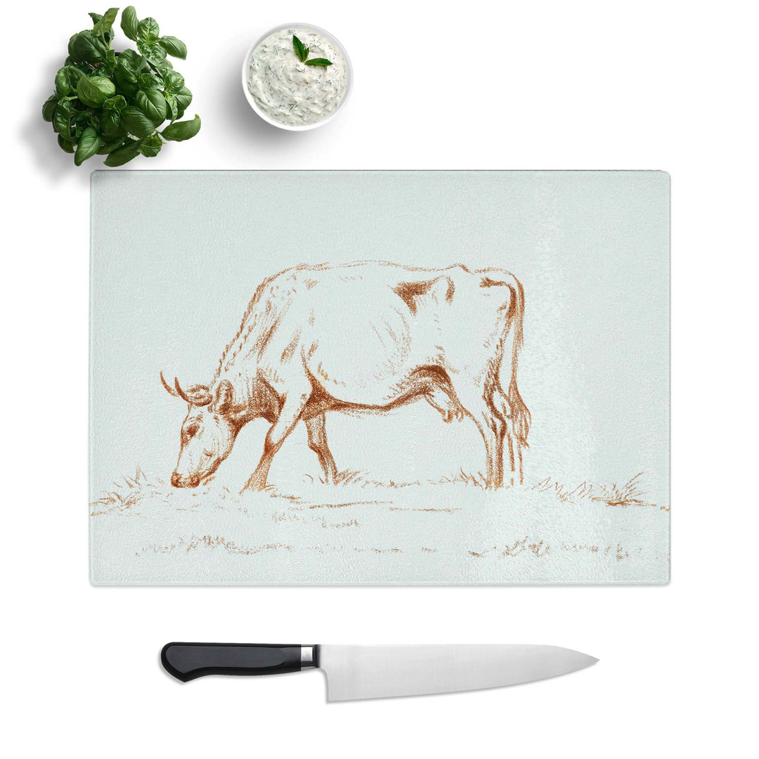 Glass Grazing Cow by Jean Bernard Chopping Board