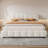 Curved Headboard Style Upholstered Platform Bed King Size No Box Spring Required Boucle Beige Finish