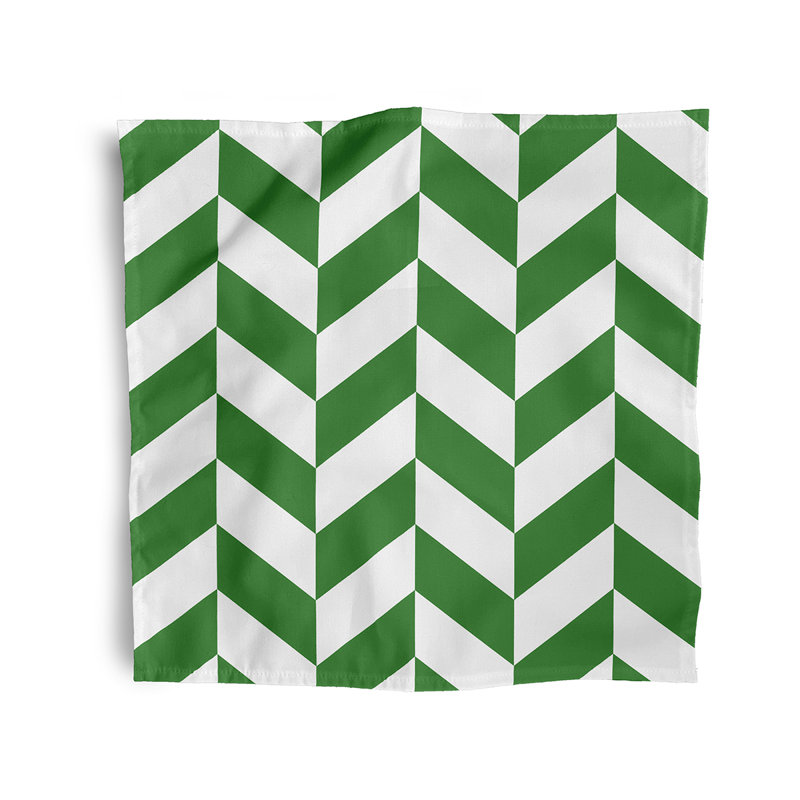 Lakyia Polyester Chevron Square Napkin, Green