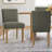 Dawniel Set of 6 Linen Upholstered 18.5'' Seat Height Solid Wood Dining Chair-103707399