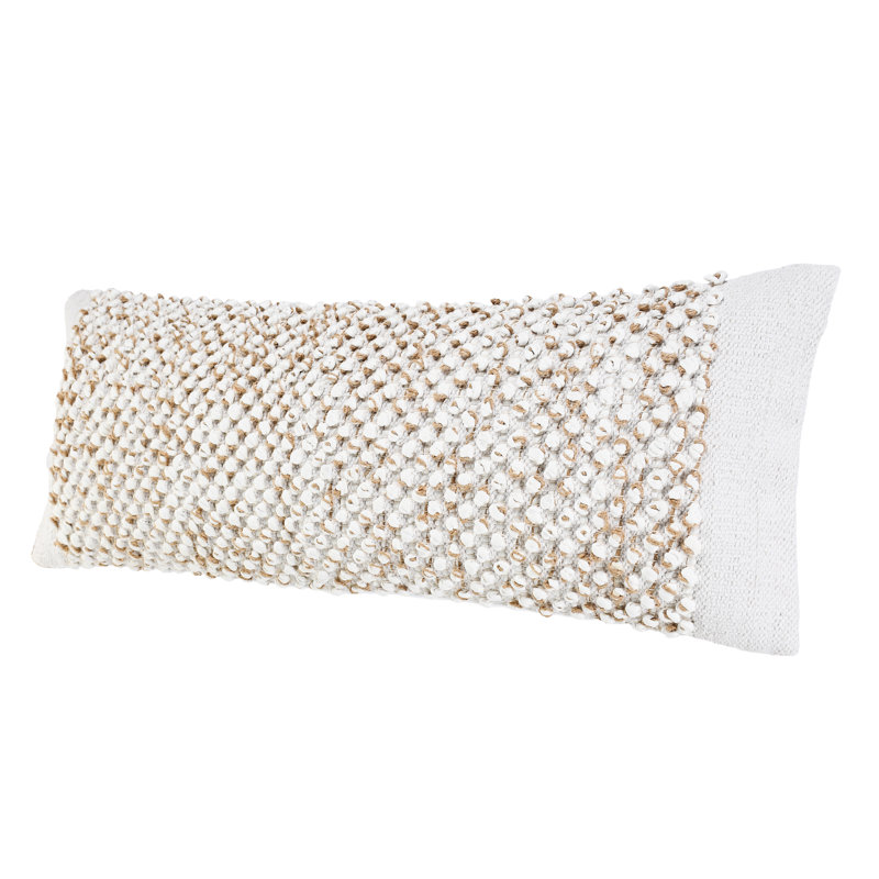 Drazen Bohemian Farmhouse Textured Knot Lumbar Throw Pillow, Pillow Cover Only - No Insert