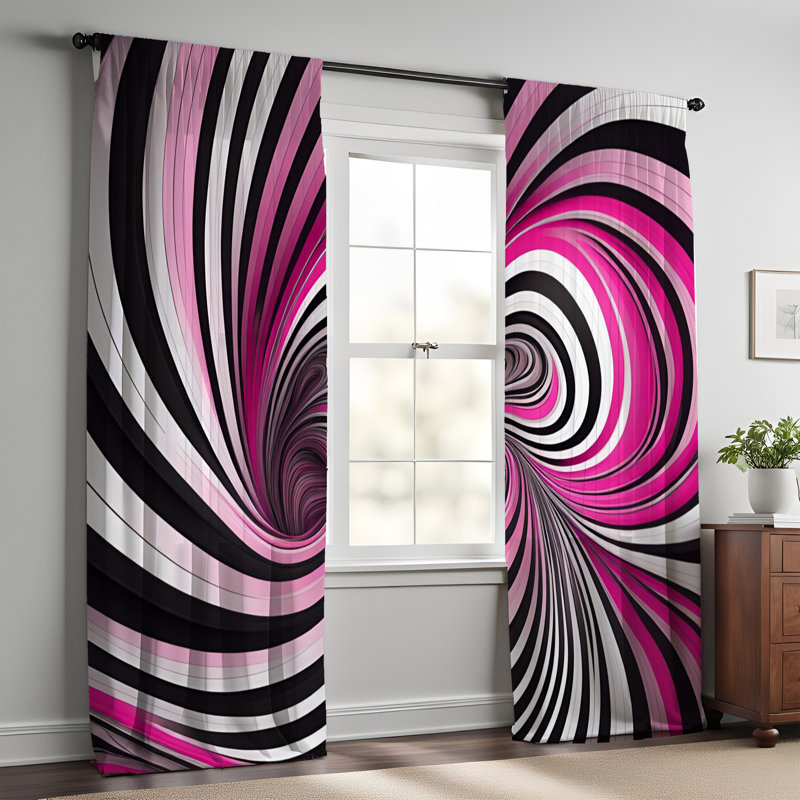 Paire de rideaux semi-transparents en polyester Gustavs, L 40 po x L 82 po