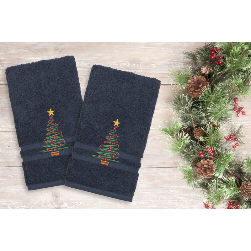 Holiday Turkish Cotton Hand Towel, Twilight Blue