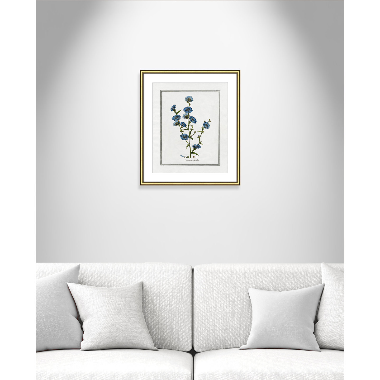 Colombe "Soft Botanical I" Print, Gold Framed, 17.25" W x 20.25" H