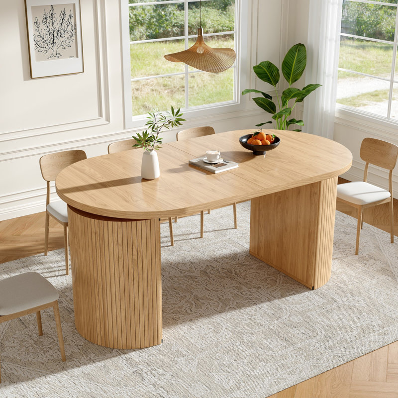 Extendable Dining Table, Natural wood