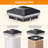 Matte Black Solar Powered Integrated LED Fence Post Cap Light Pack