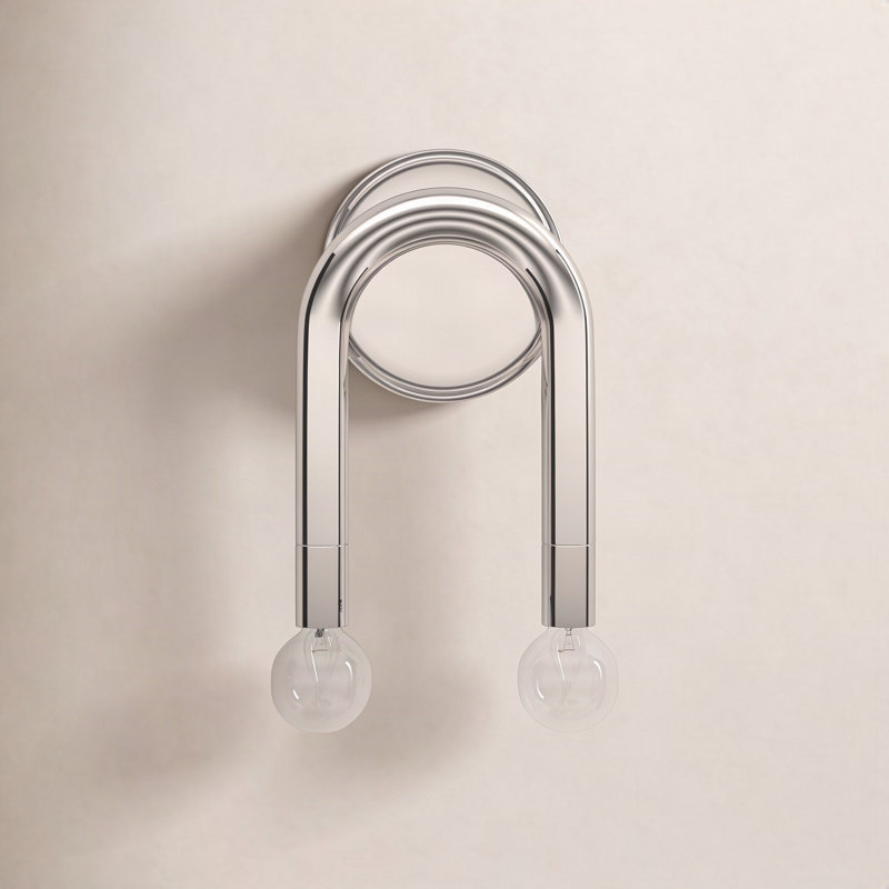 Yula 2-Light Wall Sconce in Polished Nickel, Polished Nickel