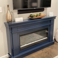 Novogratz Waverly Wide Mantel with Linear Electric Fireplace u0026 Reviews |  Wayfair