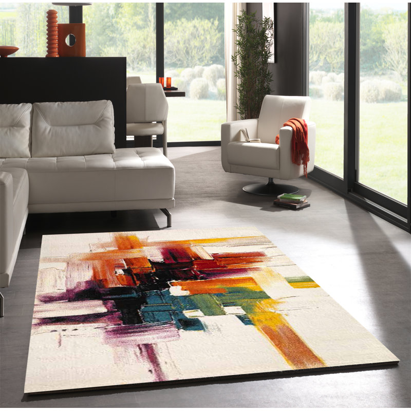 Steverson Abstract Area Rug, Rectangular 120cm x 170cm