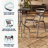 Amlie 23.75" Round Glass Metal Table with 2 Metal Aluminum Slat Stack Chairs-1642503298