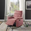 Fauteuil inclinable luxueux luxueux en velours rosé à mouvement mouvement 1pc