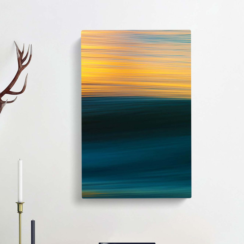 Ocean Sun In Abstract - Wrapped Canvas Print, 50cm H x 35cm W x 3cm D