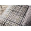 Chaise d'appoint Riana, 1 coussin décoratif, tissu écossais noir et blanc, bois massif