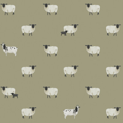 Sophie Allport Sheep Off White Wallpaper